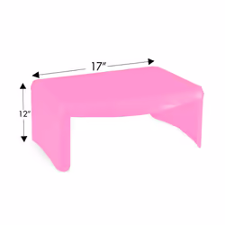 HearthSong Portable Folding Lap Desk With Storage Activity Tray - Pink