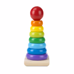Melissa & Doug Rainbow Stacker Wooden Ring Educational Toy