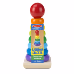 Melissa & Doug Rainbow Stacker Wooden Ring Educational Toy