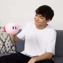 Tomy Nuiguru Knit - Kirby - Hovering Kirby - Plush Toy - 6 Inch