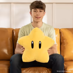 Tomy Club Mocchi-Mocchi Super Mario Super Star – Mega Plush Toy – 15 inch - Additional view 4