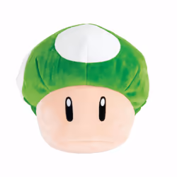 Tomy Club Mocchi-Mocchi Super Mario 1-Up Mushroom Mega Plush Toy, 15 inch, Character, 3 yr(s)
