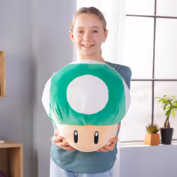 Tomy Club Mocchi-Mocchi Super Mario 1-Up Mushroom Mega Plush Toy, 15 inch