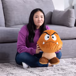 Tomy Club Mocchi-Mocchi Super Mario Goomba Mega Plush Toy, 15 inch