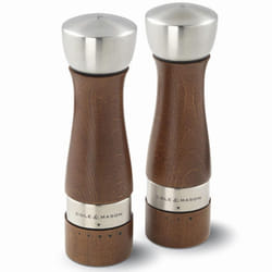 COLE & MASON Oldbury Wood Salt and Pepper Grinder Set - Wooden Mills Include Gift Box  Gourmet Precision Mechanisms and Premium Sea Salt & Peppercorns
