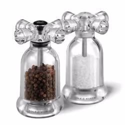 Cole & Mason Tap Salt And Pepper Grinder Set - Acrylic Mills Include Precision Mechanisms And Premium Sea Salt And Peppercorn ...