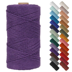 NOANTA Deep Purple Macrame Cord 2mm x 220yards, Colored Macrame Rope, Cotton Rope Macrame Yarn, Colorful Cotton Craft Cord for Wall Hanging, Plant Ha