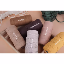 NOANTA Deep Purple Macrame Cord 2mm x 220yards, Colored Macrame Rope, Cotton Rope Macrame Yarn, Colorful Cotton Craft Cord for Wall Hanging, Plant Ha