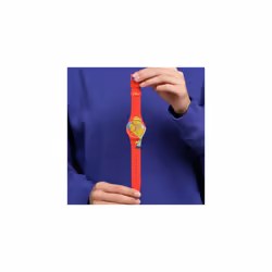 Swatch Simpsons Watch Red Unisex Casual Bio-sourced Quartz Sweet Embra