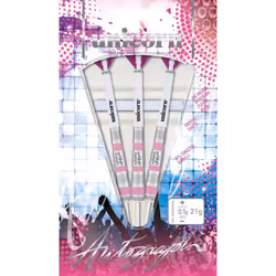 Unicorn Autograph Dart Set Tungsten Style 1 Steel Tip Pink Ringed 22/24/26/28g - 28G