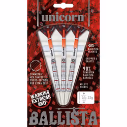 Unicorn Steel Tip Dart Set 90% Tungsten Ballista Style 4 Strong Barrel 22/24/26G - 23G