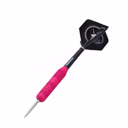 Unicorn Core Plus Dart Set Pink Rubberised Standard Brass Steel Tip 22/24/26g - 22G, Pink