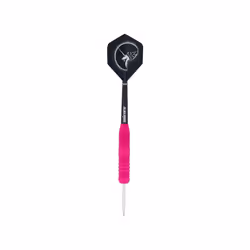 Unicorn Core Plus Dart Set Pink Rubberised Standard Brass Steel Tip 22/24/26g - 22G, Pink