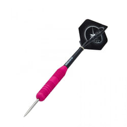 Unicorn Core Plus Dart Set Pink Rubberised Standard Brass Steel Tip 22/24/26g - 24G, Pink