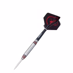 Unicorn Core Plus Dart Set Tungsten Style 3 Steel Tip Gripper 3 Shafts 22/24/26g - 24G, Silver