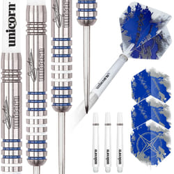 Unicorn Darts Mens Silver Star 80 Tungsten  Gary Anderson Darts  Silver  23 g