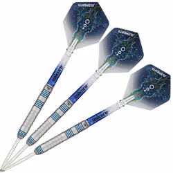 Steel Tip Darts Set | Core XL T95 Series Style 2 | 95% Tungsten Barrels with Blue Accents | 21 g