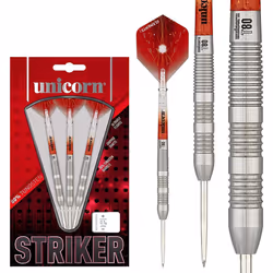 Unicorn Unisex's STRIKER TYPE 3 80% TUNGSTEN STEEL TIP DARTS, Red, 22g