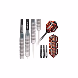 Steel Tip Darts Set | Gary 'The Flying Scotsman' Anderson Bullet | Super Durable Natural Stainless Steel Barrels | 26 g