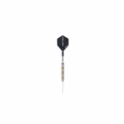 Steel Tip Darts Set | Pro-Tech Style 3 | 90% Natural Tungsten Barrels with Golden Accents & Volute Points | 23 g