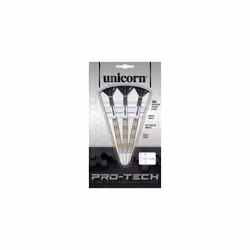 Steel Tip Darts Set | Pro-Tech Style 3 | 90% Natural Tungsten Barrels with Golden Accents & Volute Points | 23 g