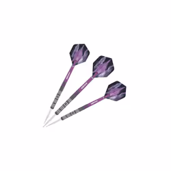 Darts Set | Amethyst 1 | 90% Natural Tungsten Barrels with Purple Accents & Laser Etched U Logo Hallmark | Steel Tip | 21 g