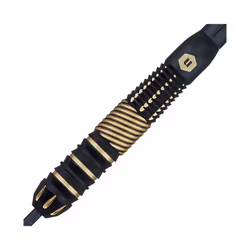 Unicorn Top Brass Barrel Darts Style 2 Gripper Shafts Steel Tip Black & Gold-19g