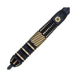Unicorn Top Brass Barrel Darts Style 2 Gripper Shafts Steel Tip Black & Gold-19g