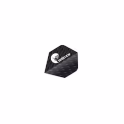 Unicorn Darts Q.100 Plus Q2 Shape Flight Super Wave Ribbed - Black