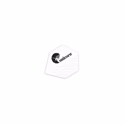 Unicorn Darts Q.100 Plus Q2 Shape Flight Super Wave Ribbed - White