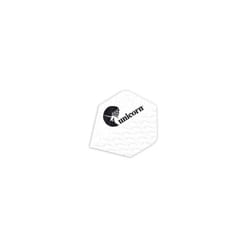 Unicorn Darts Q.100 Plus Q2 Shape Flight Super Wave Ribbed - White