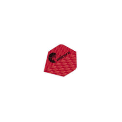Unicorn Darts Q.100 Plus Q2 Shape Flight Super Wave Ribbed - Red