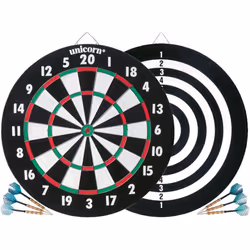 Unicorn XL Paper Dartboard 17"x 3/4" - With 2 Sets Of Darts (2020)