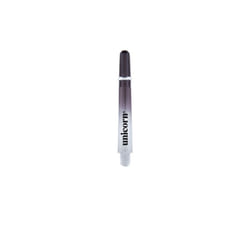 Unicorn 2 Tone Gripper 4 Dart Polycarbonate Shaft Strong Flight Grip S/M/L Black - Long, Black