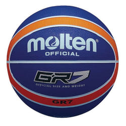 Molten GR7 Indoor Outdoor Rubber Basketball Ball Orange/Blue - Orange, 5