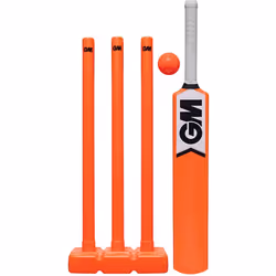 GUNN & MOORE CRICKET SPORTS ICON PLAY ALL-WEATHER PLASTIC SET SIZE 4 (ORANGE)