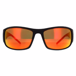 Bolle King Sunglasses Matt Black Metal Red Frame TNS Fire B20 Lens