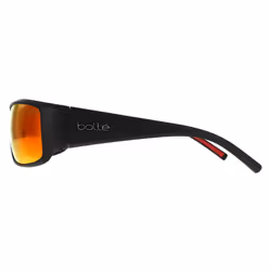Bolle King Sunglasses Matt Black Metal Red Frame TNS Fire B20 Lens
