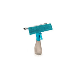 Beldray LA024275TQ Window Tile & Glass Cleaner, Removable Machine Washable Microfibre Pad and Squeegee Edge Window/Mirror Wiper, Multipurpos