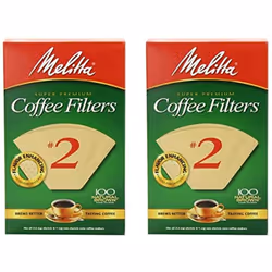 Melitta Cone Coffee Filter #2 - Natural Brown 100 Count (2 Pack)