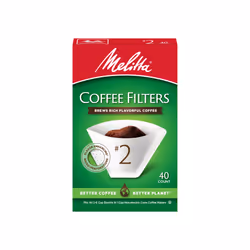 Melitta 2 Cone Coffee Filters White 40 Total Filters Count - Packaging May Vary