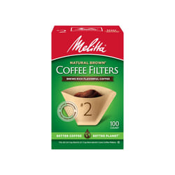 Melitta #2 Cone Coffee Filters  Unbleached Natural Brown  100 Count (Pack of 3) 300 Total Filters Count - Packaging May Vary