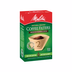 Melitta #2 Cone Coffee Filters  Unbleached Natural Brown  100 Count (Pack of 3) 300 Total Filters Count - Packaging May Vary