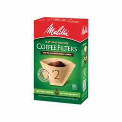 Melitta #2 Cone Coffee Filters  Unbleached Natural Brown  100 Count (Pack of 3) 300 Total Filters Count - Packaging May Vary