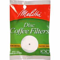 Melitta Disc Coffee Filters for Percolators  White  3.5-Inch  100 Count Pack of 24