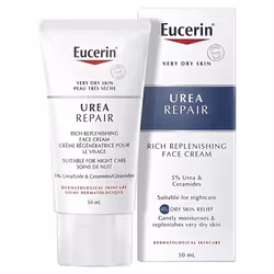 Eucerin Replenishing Skin Relief Face Cream (with 5% Urea) (50ml Dermatalogical Skincare Fragrance Free) by Eucerin