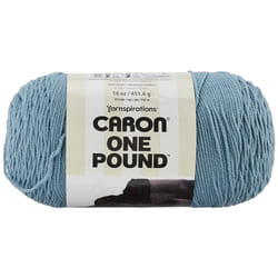 Caron One Pound Solids Yarn  16oz  Gauge 4 Medium  100% Acrylic - Azure- For Crochet  Knitting & Crafting ( 1 Piece )