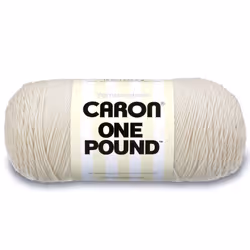 Caron One Pound Solids Yarn  16oz  Gauge 4 Medium  100% Acrylic - OffWhite- For Crochet  Knitting & Crafting  1 Piece