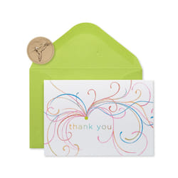 Papyrus Thank You Cards with Envelopes  Swirl Glitter (14-Count)