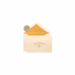 Thank You Cards with Envelopes, Gold Flourish (16-Count)